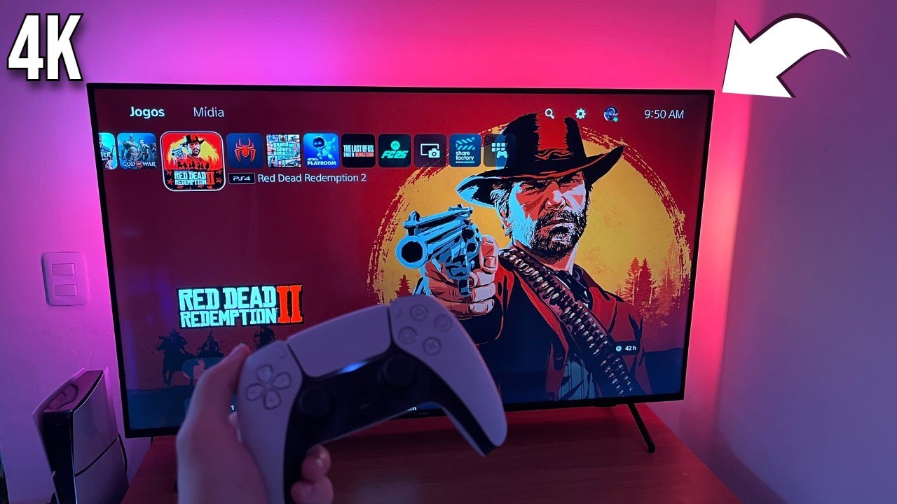 Fui jogar Playstation 5 na TV 4K e me Surpreendi BASTANTE!