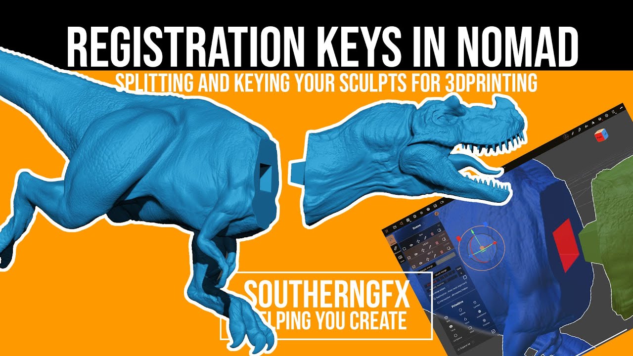 Adding registration keys to your Nomad Sculpts for 3DPrint.