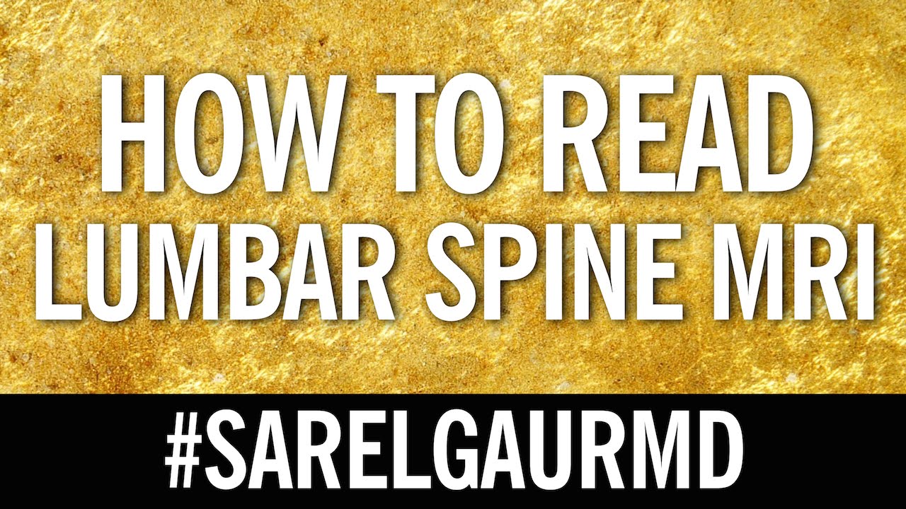 How To Read Lumbar Spine MRI:  Axial Anatomy