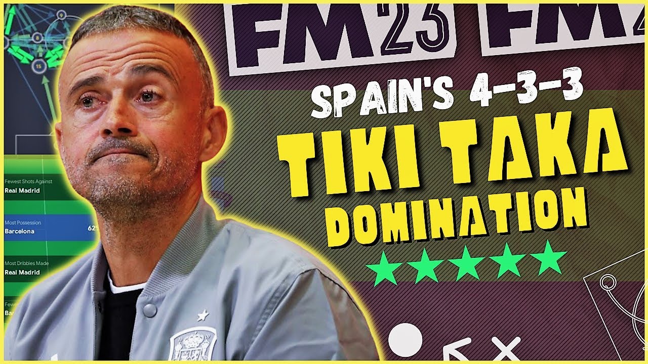 Spain's DOMINATING TIKI-TAKA 433 | 89% PASS COMPLETION | fm23 tactics | Football Manager 2023