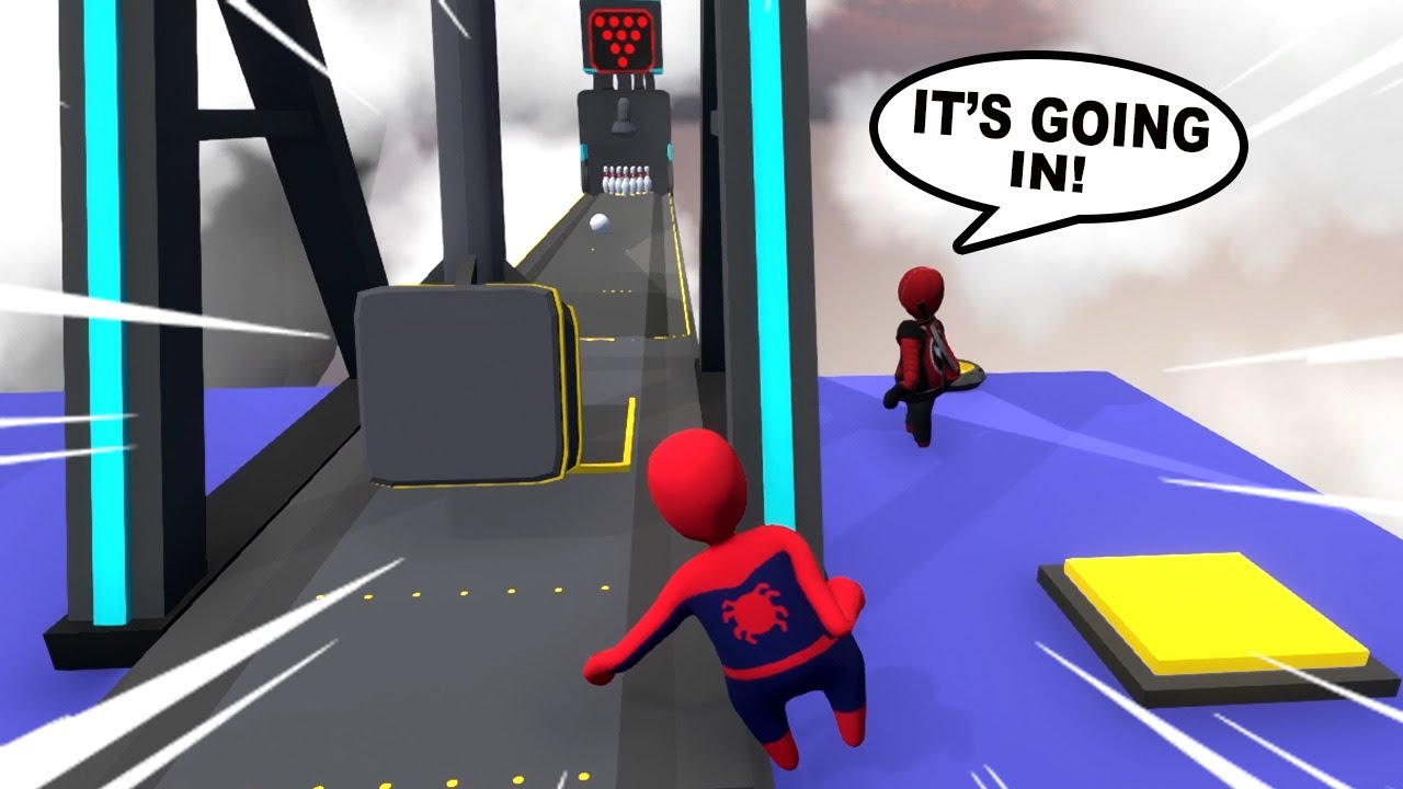 SPIDER-MAN VS DEADPOOL PLAYING BOWLING in HUMAN FALL FLAT
