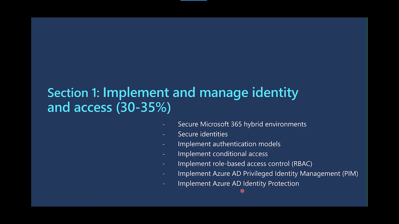 MS-500 C.E.R.T. Module 1 Identity & Access