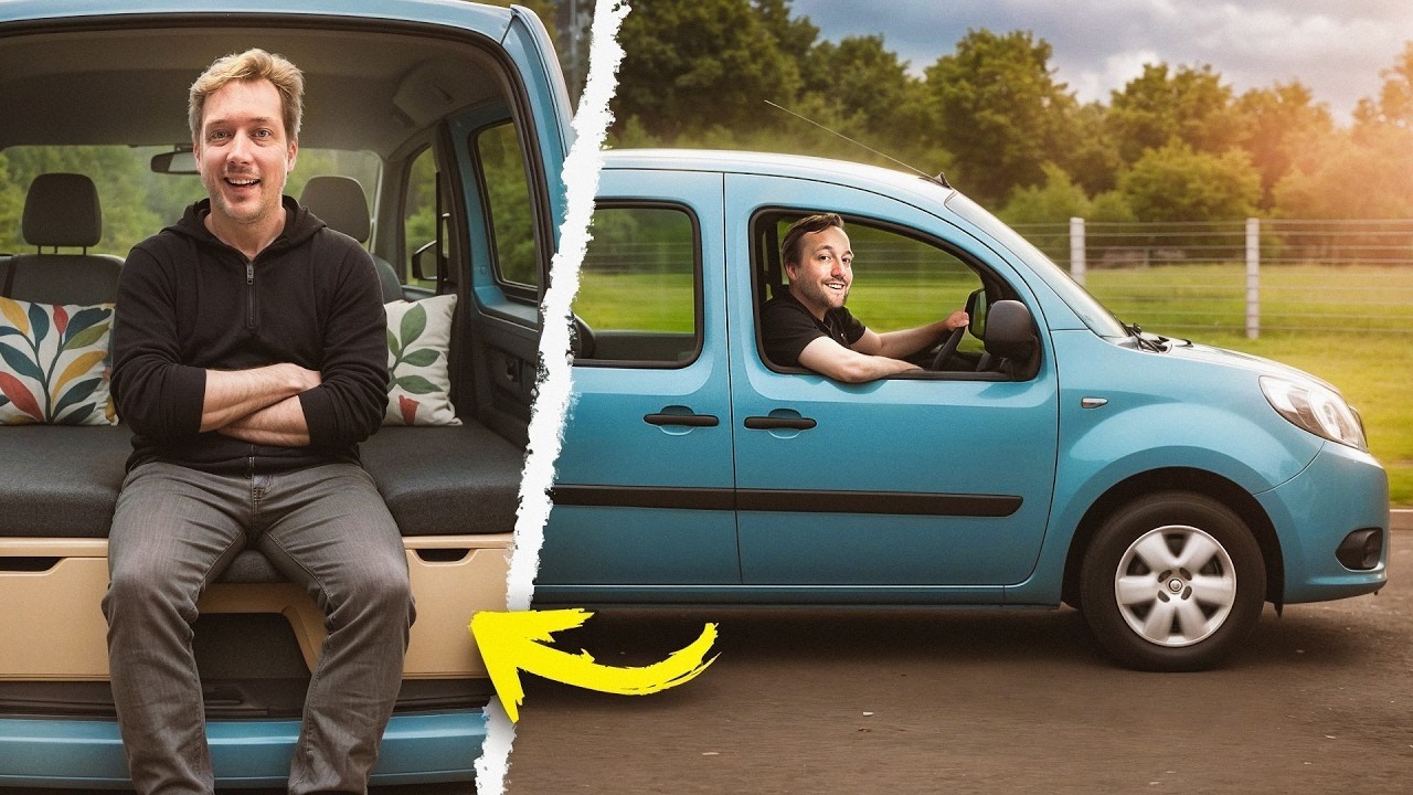 On transforme (200€ !) un VIEUX Kangoo en VAN pour dormir LE MOINS CHER POSSIBLE !!