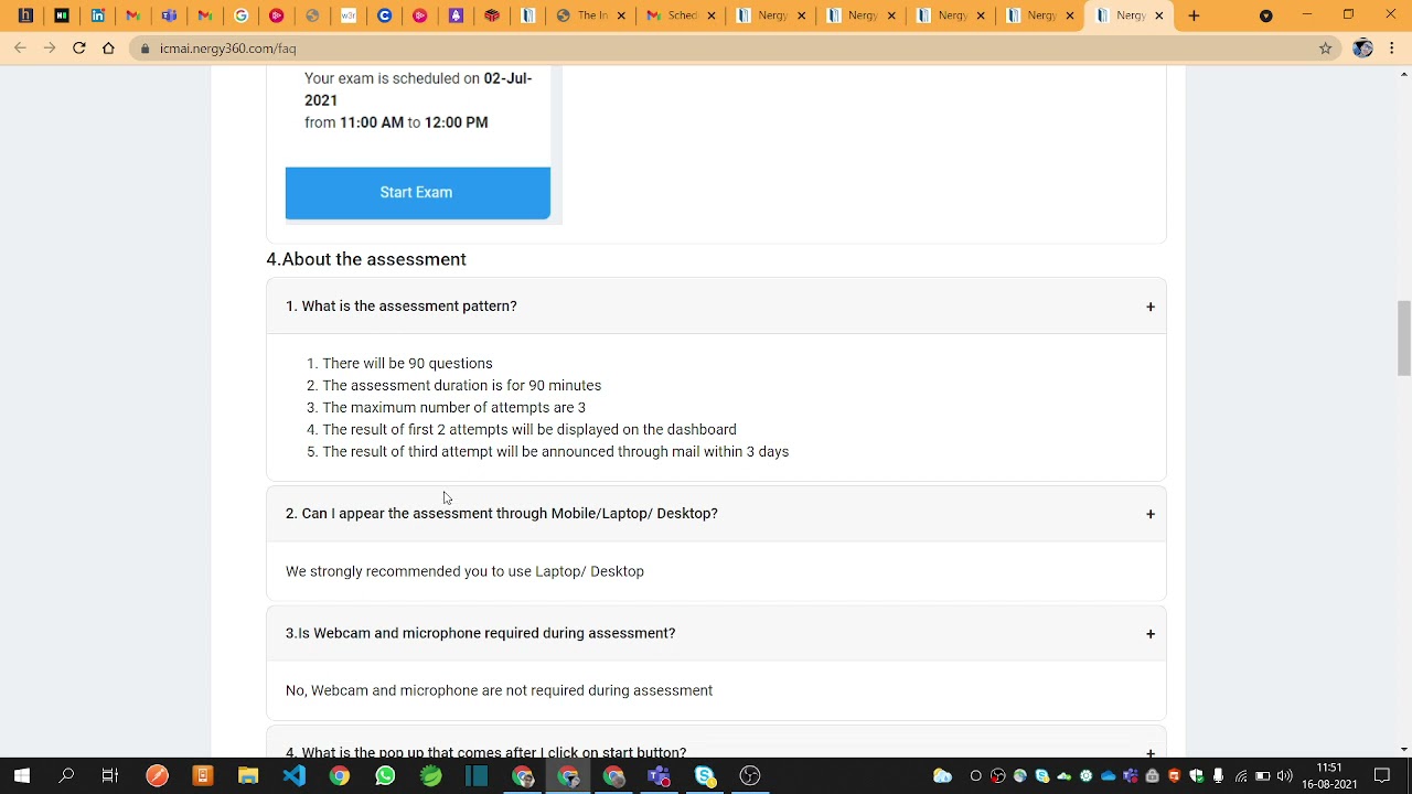 CMA icmai skill training faq questions and problems guidelines mock test assesment exam August 2021