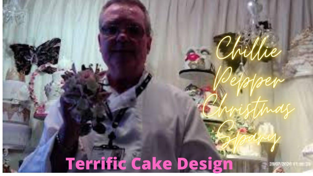 sugar flower Chilli Christmas spray