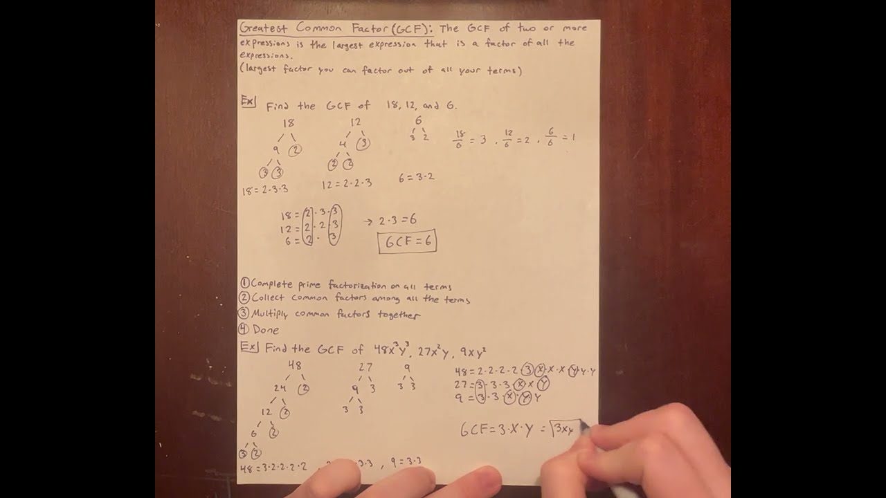 Section 6.1: Greatest Common Factor