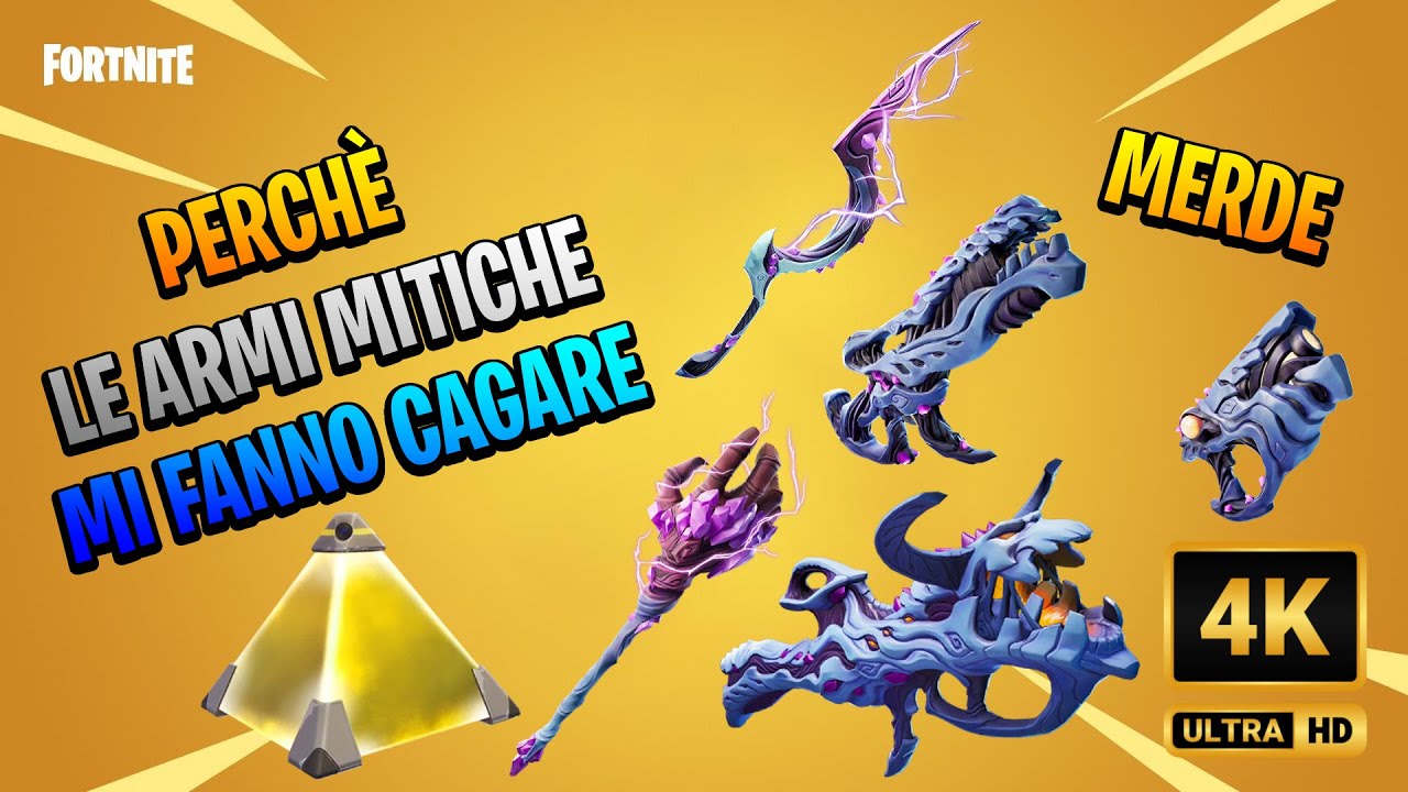 PERCH&Egrave; LE ARMI MITICHE MI FANNO SCHIFO!? | Fortnite Salva il Mondo