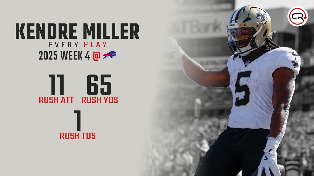 Kendre Miller Week 4 Highlights | Every Run vs Bills