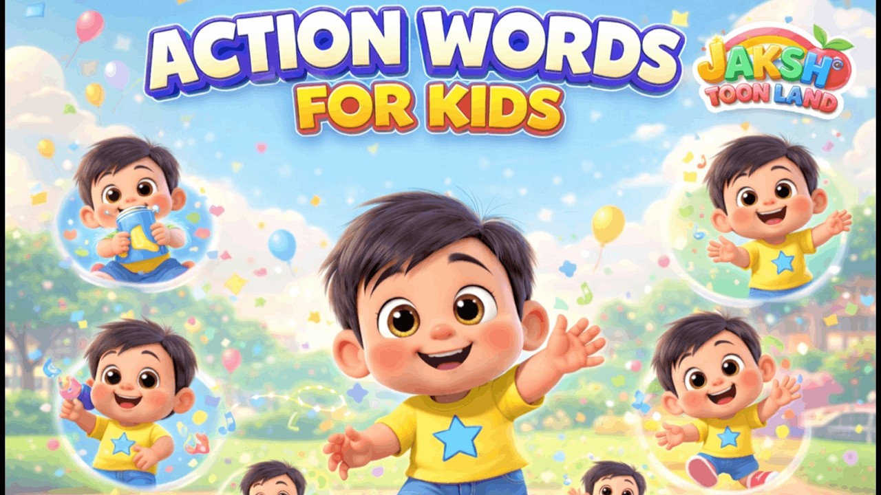 Action Words for Kids 🎵| Sing, Dance & Learn Verbs 🎶 | Toddler Learning Song | Action Song - Part 1