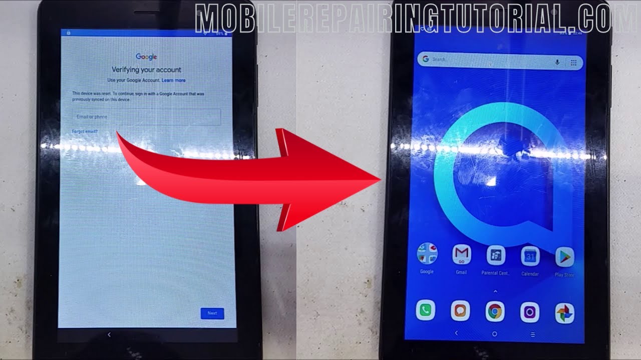 Alcatel 1T 7 9009G  Frp Bypass / Alcatel 9009G Google Account Bypass