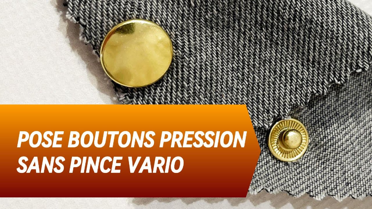 POSE BOUTONS PRESSION SANS PINCE VARIO