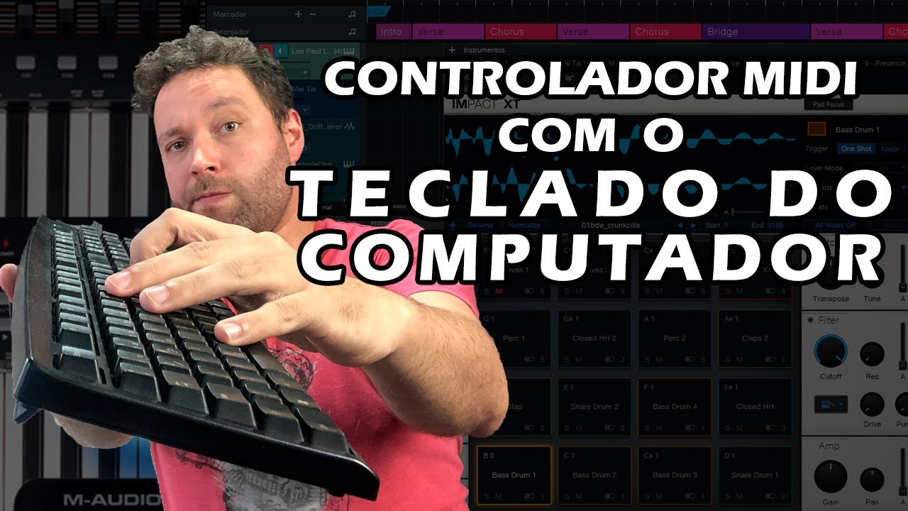 Como usar o TECLADO DO PC como CONTROLADOR MIDI No #StudioOne