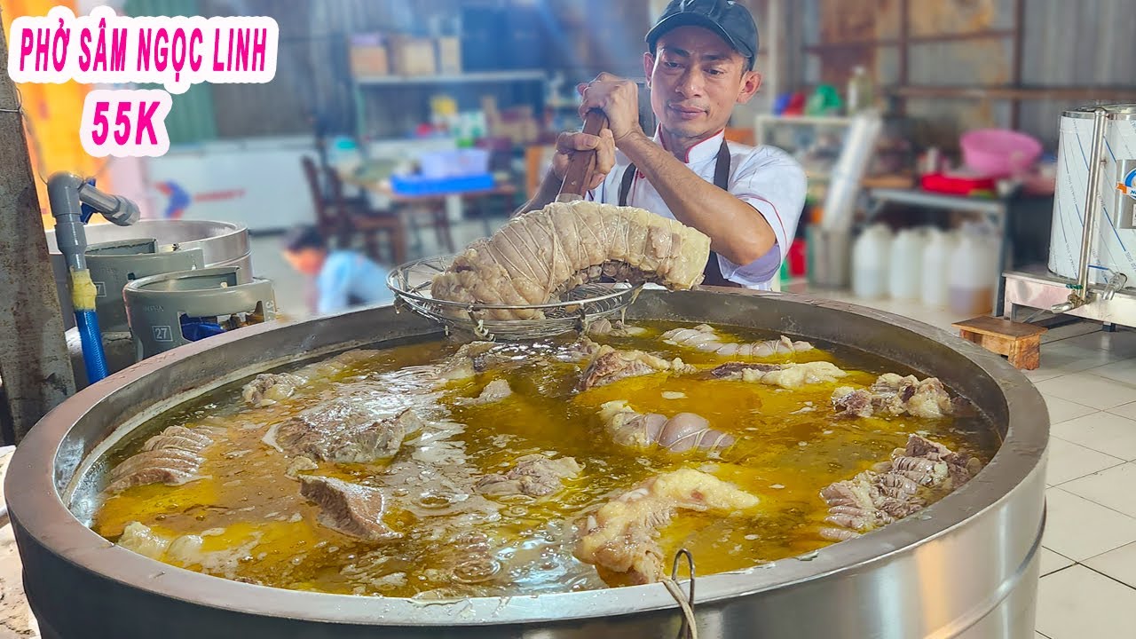 Phở Sài Gòn 55K | Quy trình nấu Nồi Phở đậm đà sóng sánh cực đẹp