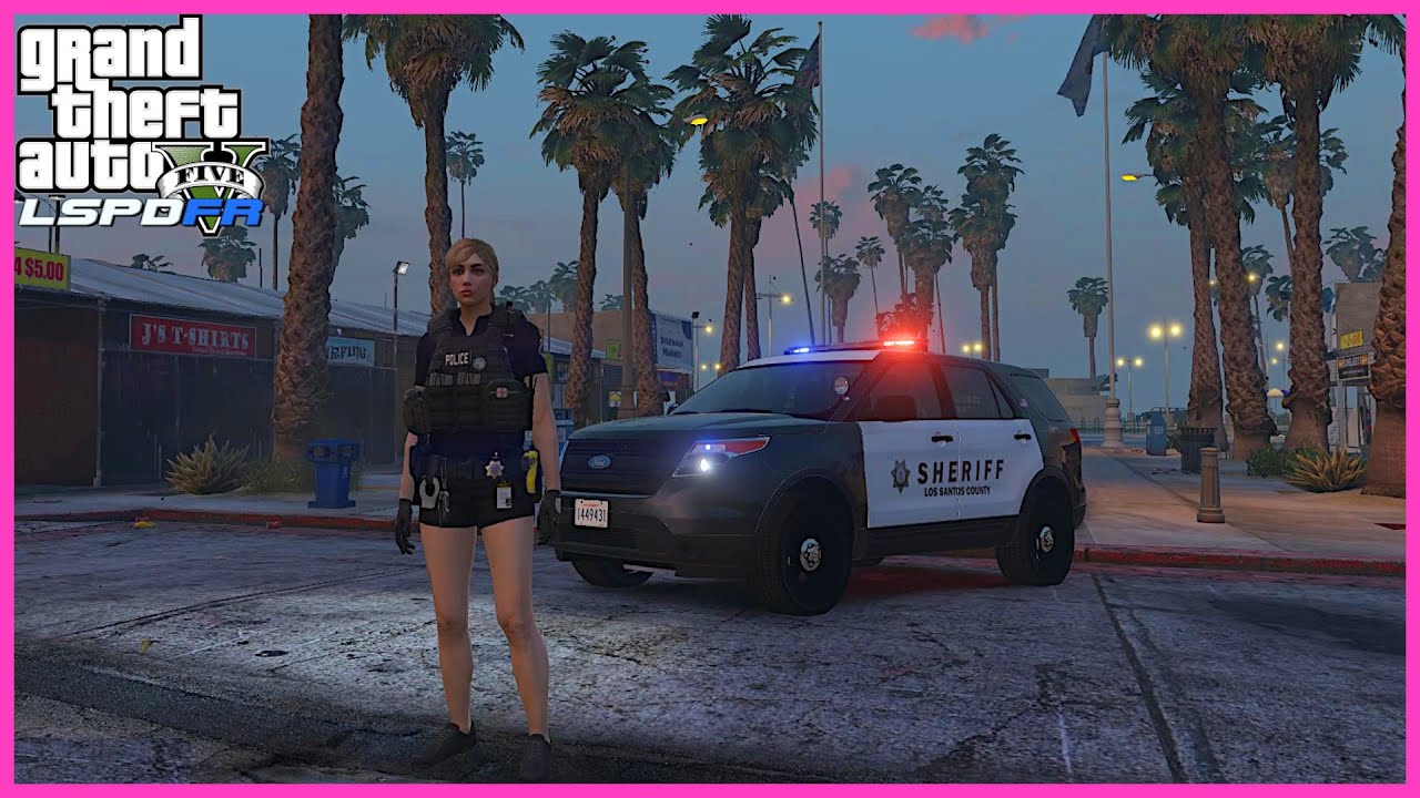 GTA 5 Girl Cop Patrol 4K | LSPDFR Girl Cop | GTA 5 POLICE MOD EP30