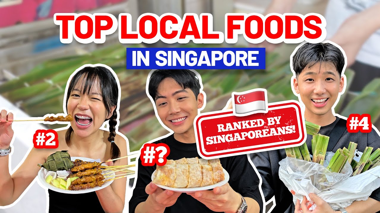 EATING TOP LOCAL FOODS IN SINGAPORE *Ranked by Singaporeans* (Satay, Otah & Popiah)