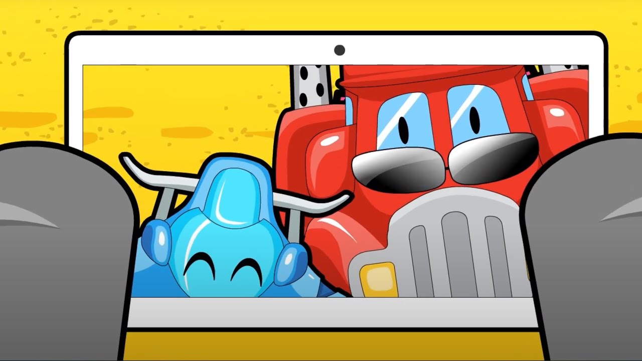 Blue monster truck justice kids tv and tow truck red monster truck