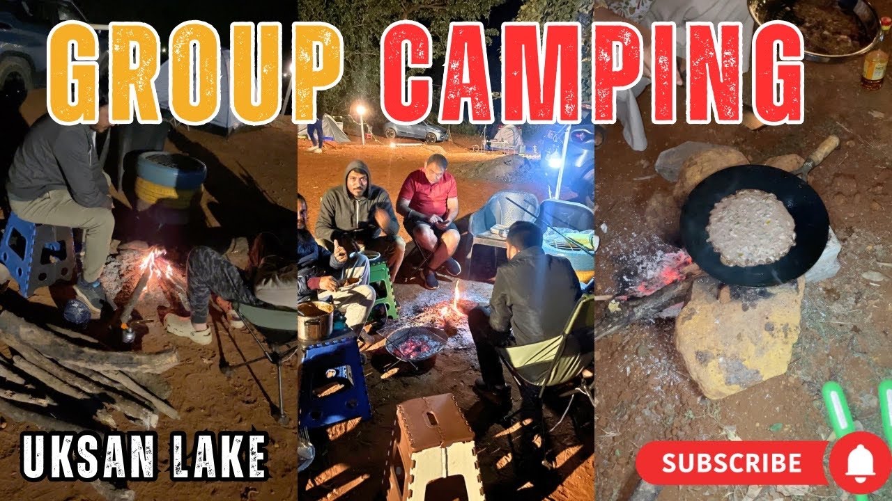 Group Camping 🏕️ Uksan Lake 