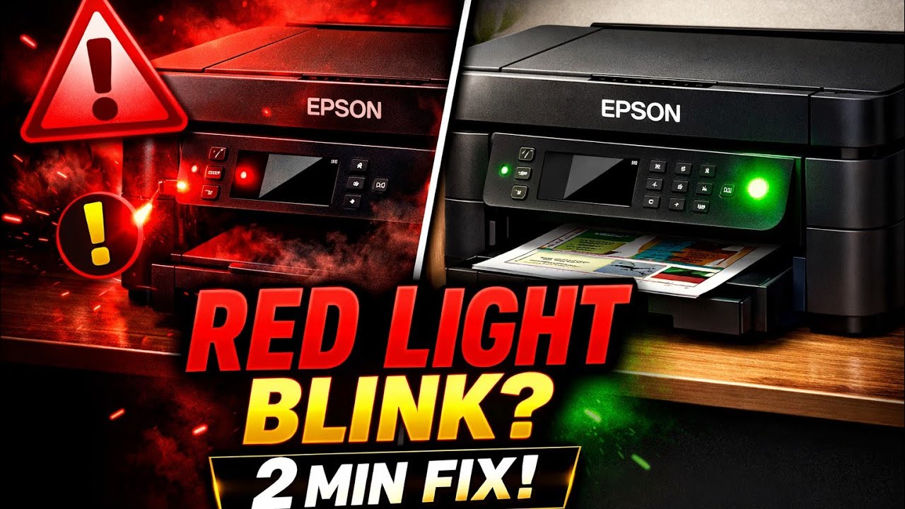 Epson L3210 की Red Light बंद करो बस 5 मिनट में! | पूरा Solution हिंदी में #viral #epson #redlight 
