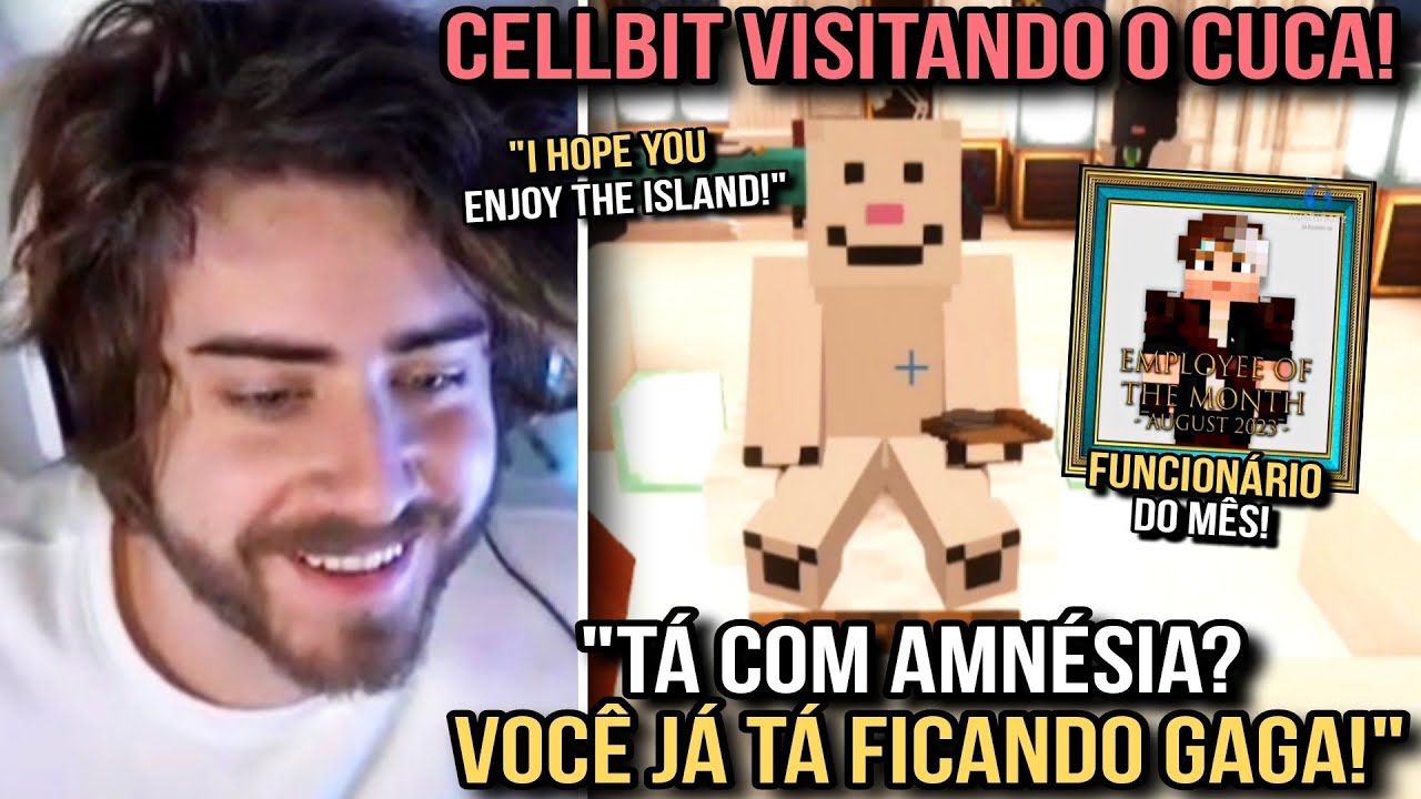 CELLBIT CONHECEU O NOVO ESCRITÓRIO DO CUCURUCHO E GANHOU UM PRESENTE DELE | QSMP