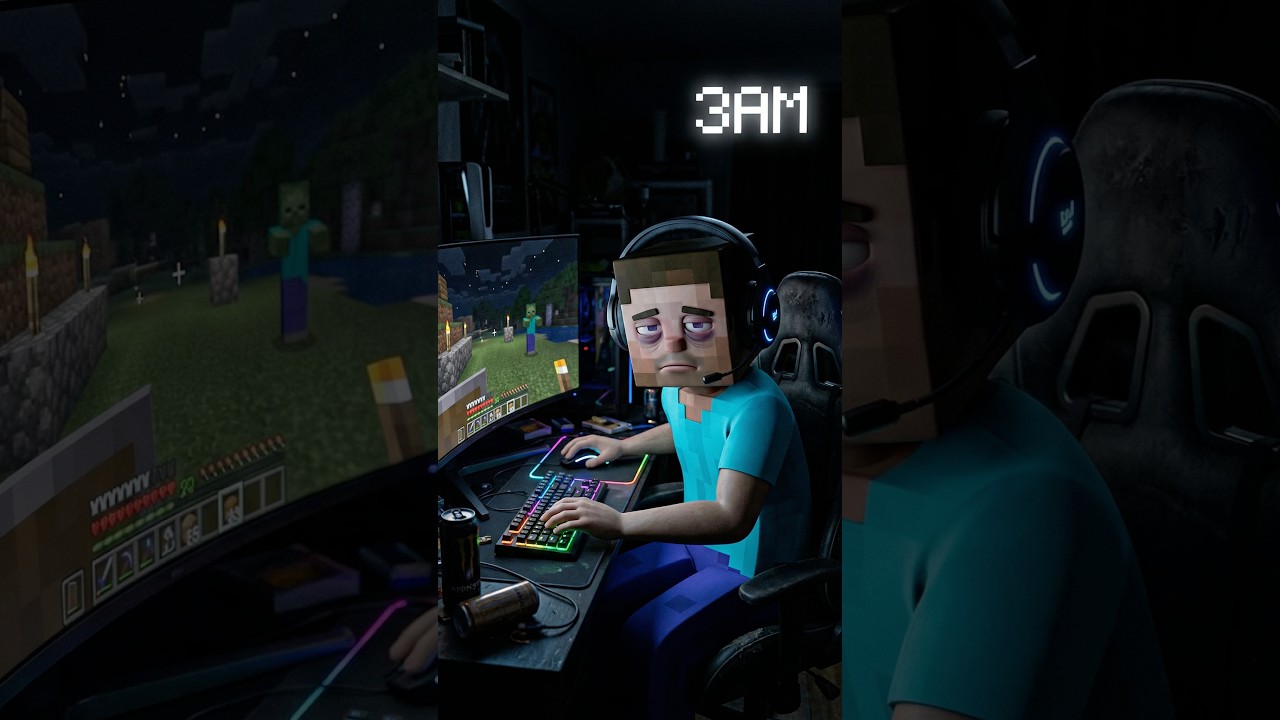 CO ROBIĄ GRACZE W NOCY? 🌙 #shorts #minecraft