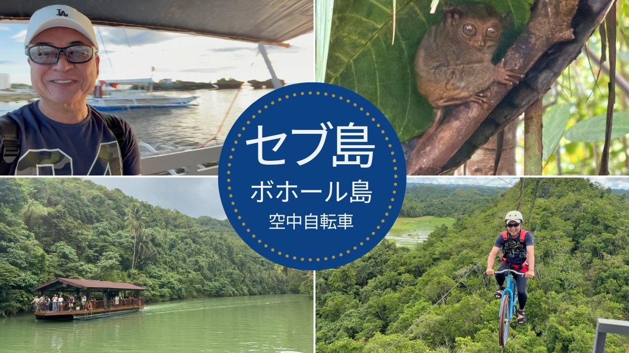 セブから行ける楽園ボホール島！スカイバイクで絶叫→ターシャ→ロボック川クルーズ