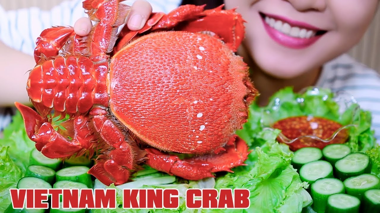 ASMR VIETNAM KING CRAB ( exotic Food ) , EATING SOUND | LINH-ASMR