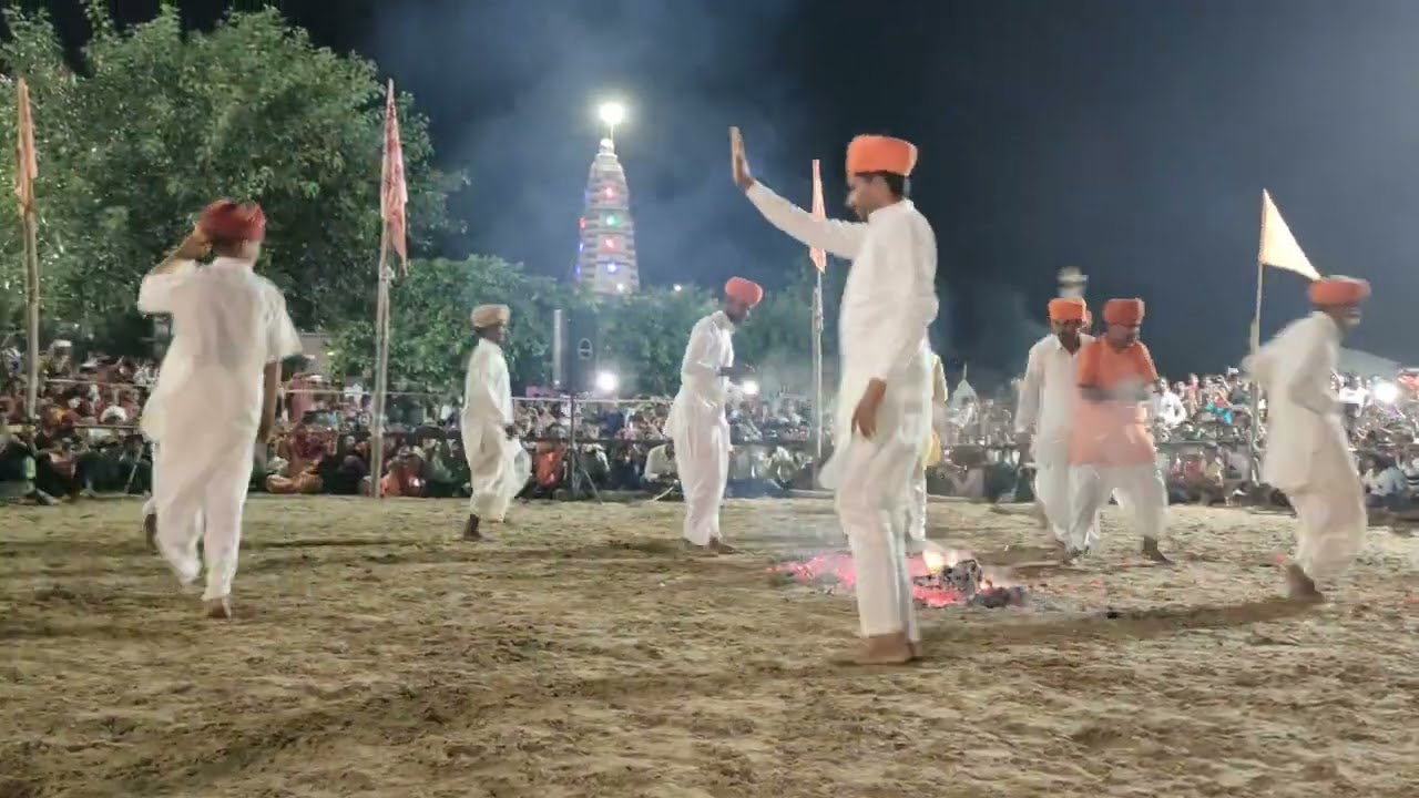 गुरु जसनाथ जी महाराज का विश्व प्रसिद्ध अग्नि नृत्य कतरियासर बीकानेर 👏#trending #reels#new #jasnath