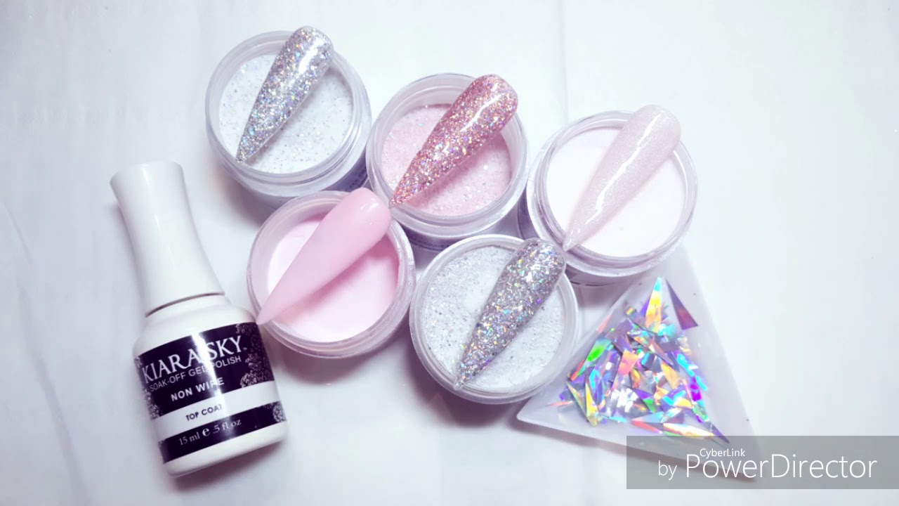 GLAM AND GLITS GLITTER ACRYLIC NAILS