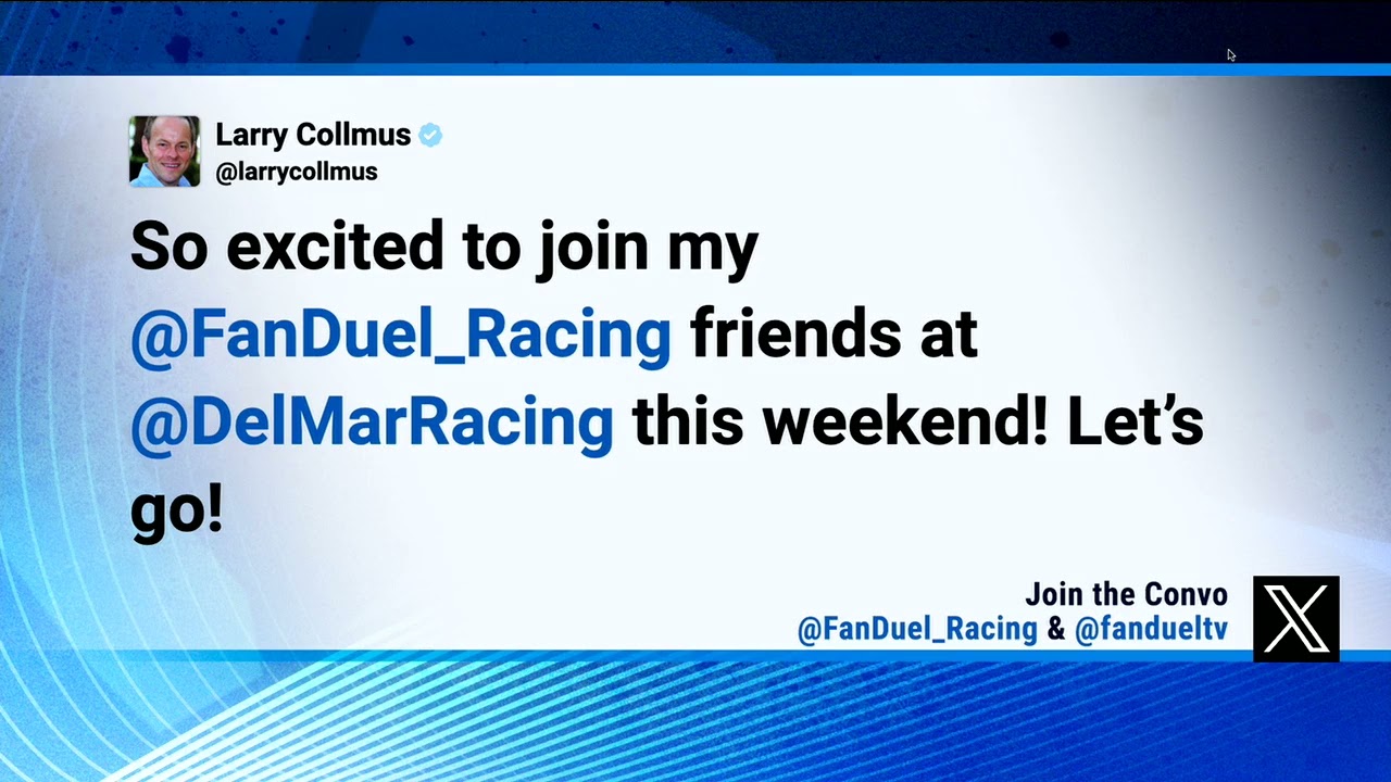 Is it Saturday yet? Mike Joyce is chomping at the bit for Del Mar's Opening Day.