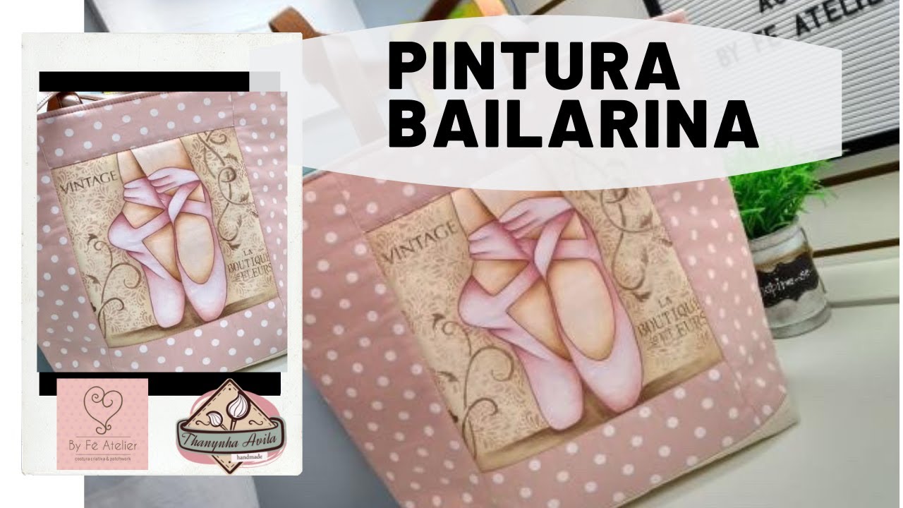 Como pintar Bailarina | Pintura em tecido Iniciantes