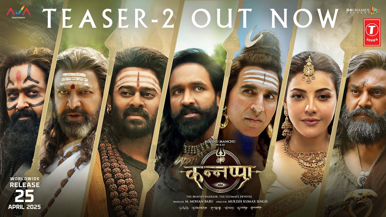Kannappa (Official Teaser -2) Hindi | Vishnu Manchu | Mohan Babu | Prabhas | Mohanlal | Akshay Kumar