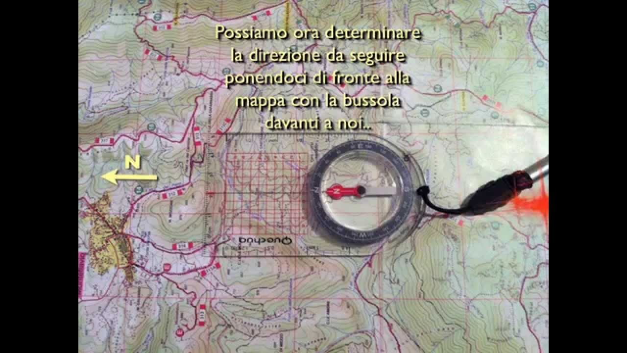 Orientamento con carta e bussola breve tutorial