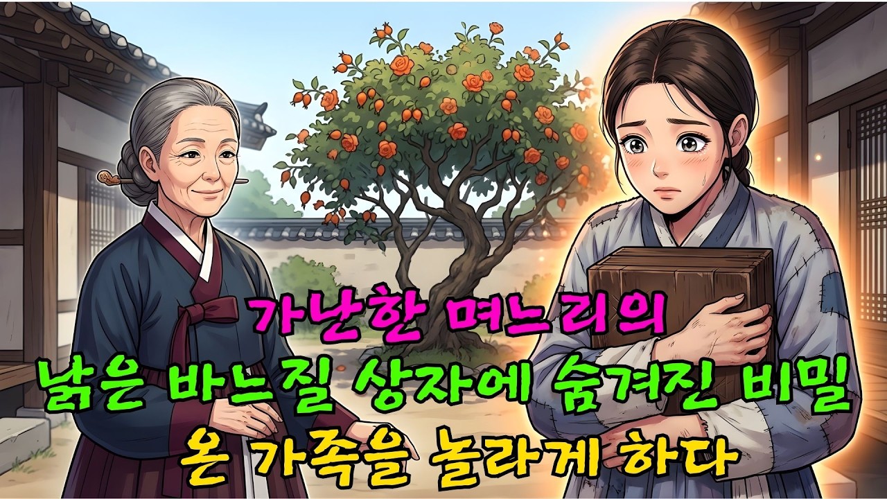 가난한 며느리의 낡은 바느질 상자에 숨겨진 비밀,온 가족을 놀라게 하다| 야담 |옛날이야기 |민담 |전설 | 설화