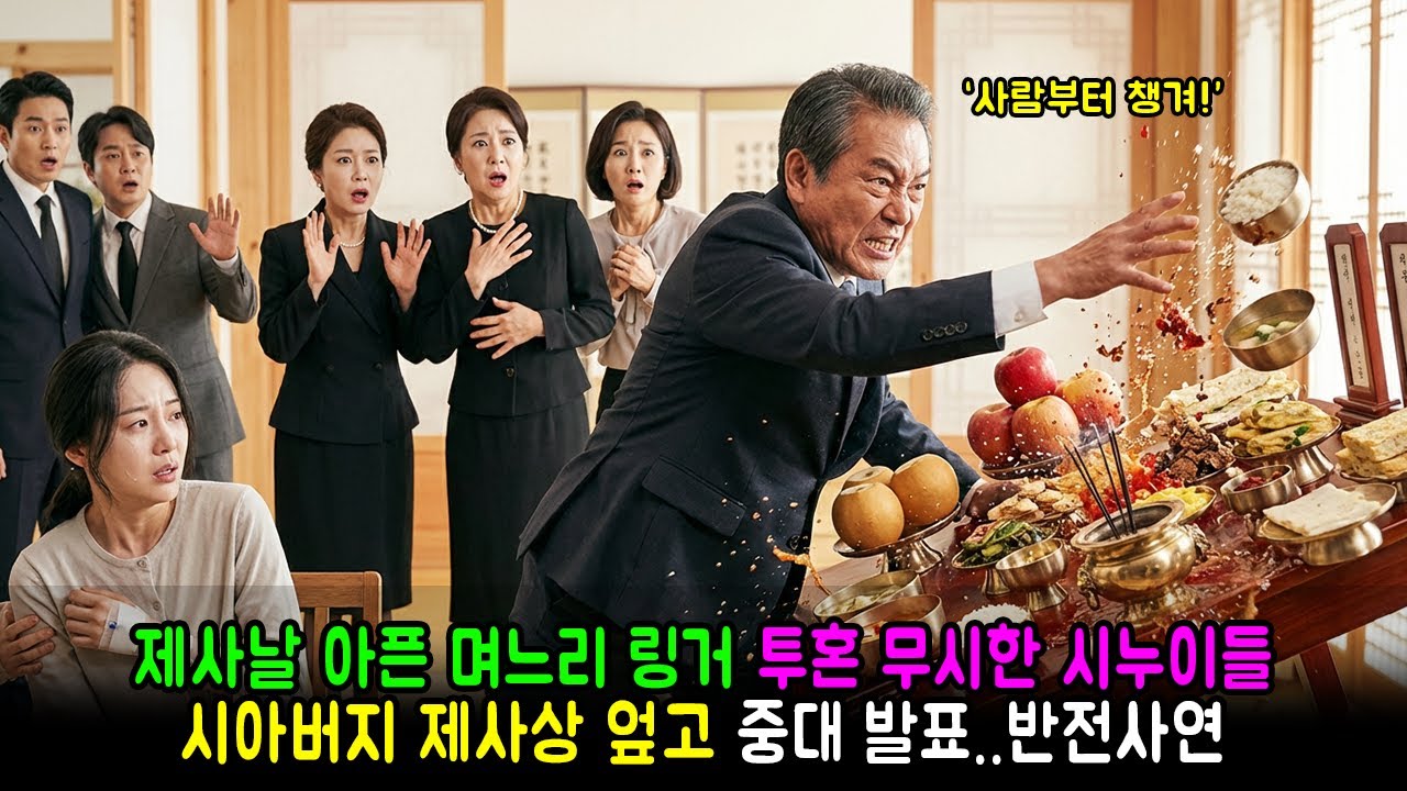 제사날 아픈 며느리 링거 투혼 무시한 시누이들, 시아버지 제사상 엎고 중대 발표..반전사연 | 감동사연 | 노후사연 | 막장사연