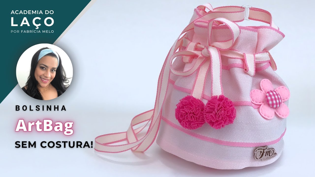 Bolsinha de fitas ArtBag por Fabrícia Melo #novidade #pap #papdelaços