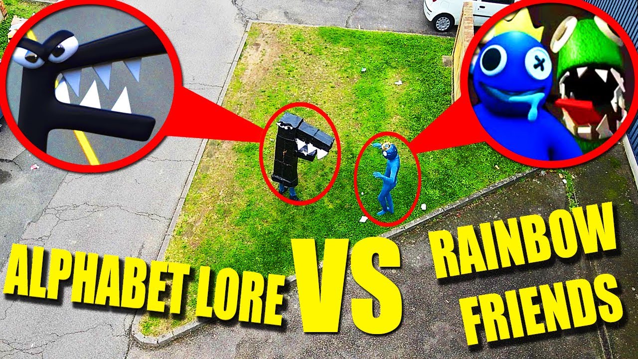 MON DRONE TROUVE ALPHABET LORE ET RAINBOW FRIENDS DANS LA VRAIE VIE !!