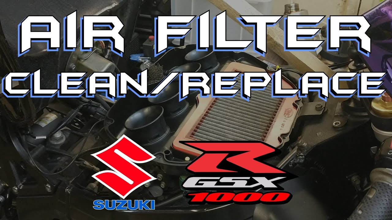 How to replace or clean a motorcycle Air filter - Suzuki GSXR 1000 K4