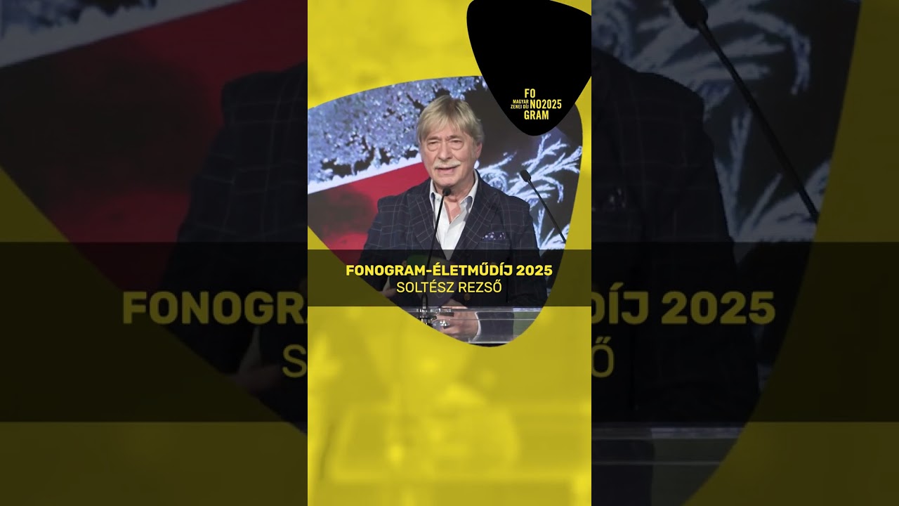 Így köszönte meg Fonogram-életműdíját Soltész Rezső
