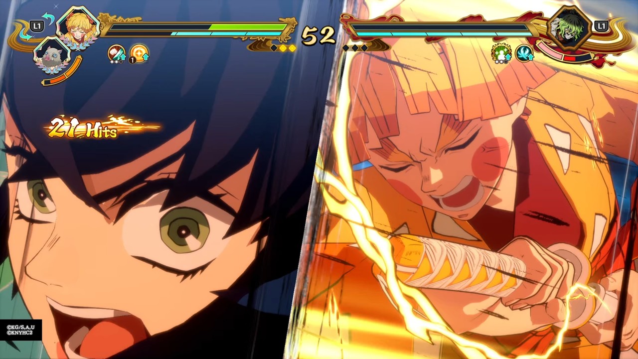 Demon Slayer The Hinokami Chronicles 2  inosuke and zenitsu vs gyutaro #DemonSlayer#inosuke #zenitsu