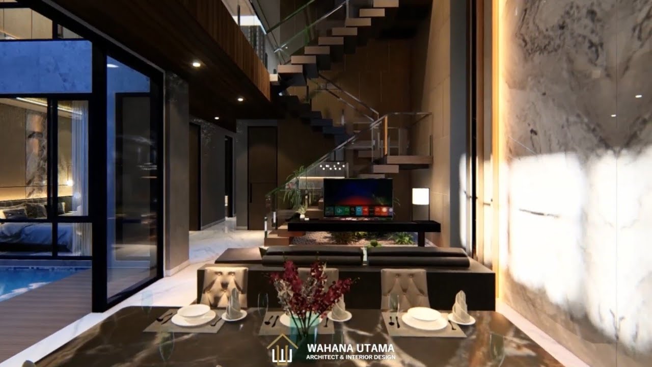 Desain Rumah Mewah 10x25 Luas 465m2 di Jakarta - Ibu Tisna