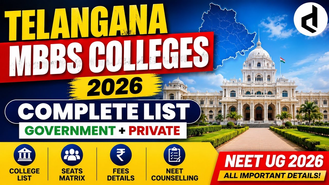 List of MBBS Colleges in Telangana 2026 | Government & Private Medical Colleges | Fees & NEET Cou...