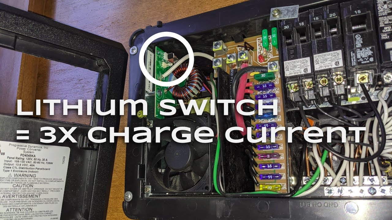 5 min upgrade to Lithium on Progressive Dynamics Power Converter PD4045KA - 2020 Lance 1575
