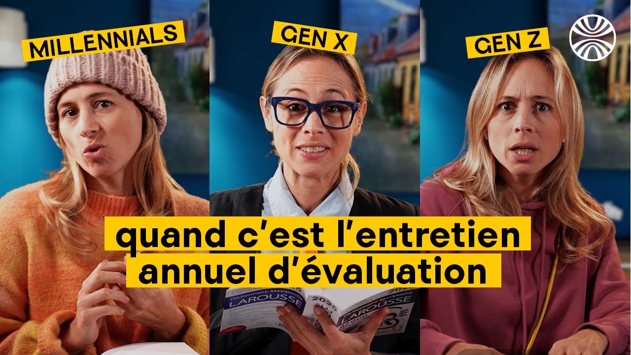Un Gen X, un Millennial et un Gen Z en entretien annuel de performance