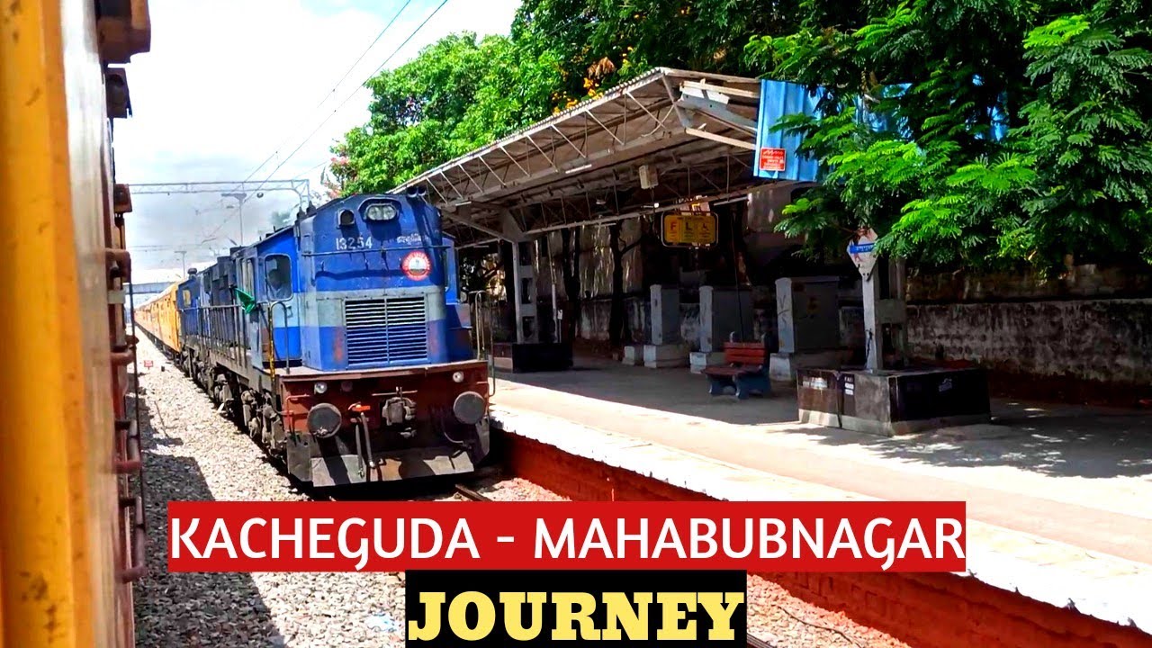 Kacheguda - Mahabubnagar Journey Compilation |17021 HYB - VSG Express| |Double Electric line|