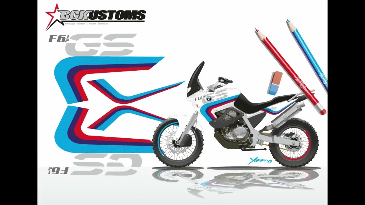 2023 BMW F650 Funduro sticker kit by BCKustoms