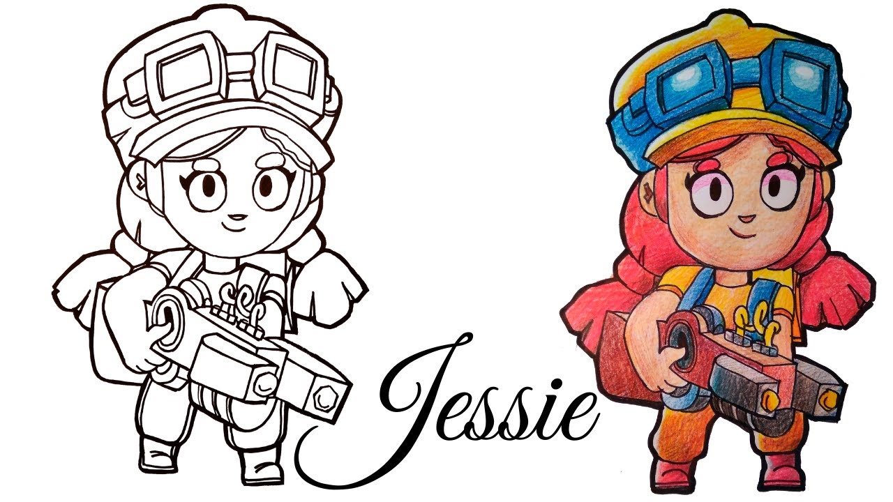 How to draw Jessie Brawl StarslDrawing|Brawler|Step by Step