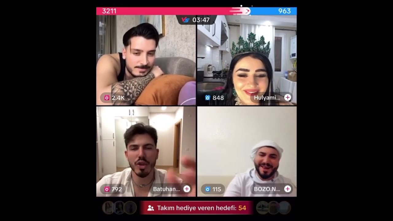 Buse & Mert & Berke & Hülya & Bozo tik tok yayın👑(part 5)