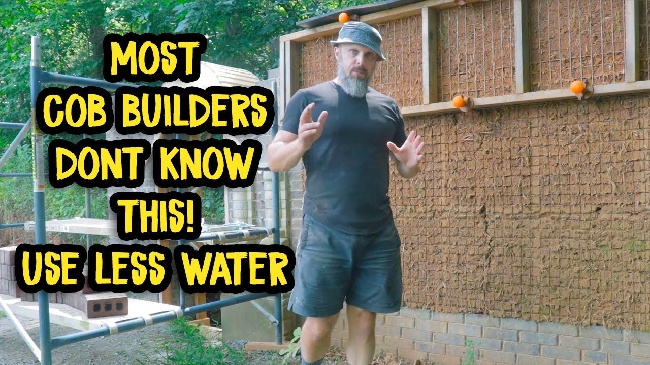 Build Better Cob Walls and Prevent Cracking - Use Less Water!