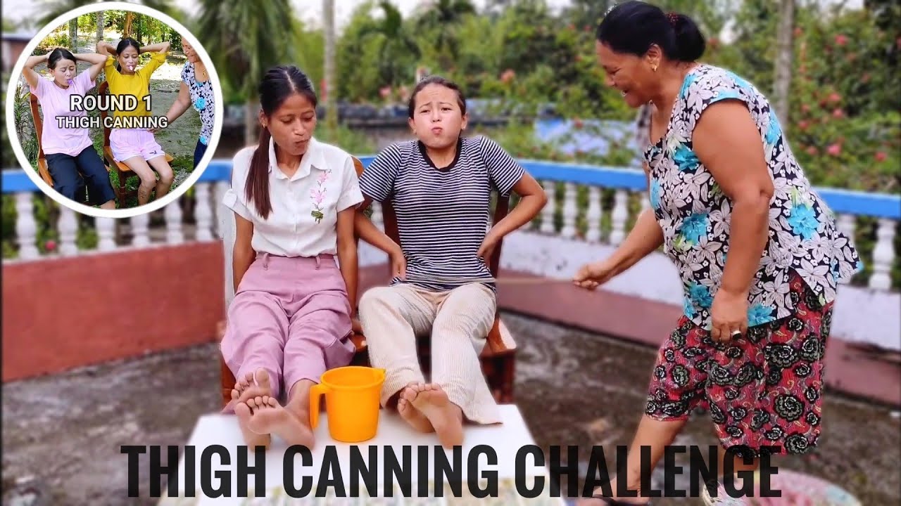 Extreme Thigh Canning Chellenge / Funny Games / Funny Videos