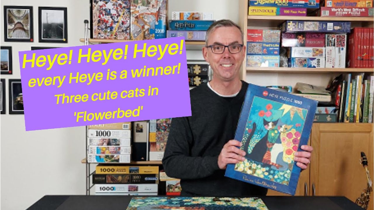Heye! Heye! Heye! It's three cute cats in the 'Flowerbed' puzzle. Another winning design from Heye.
